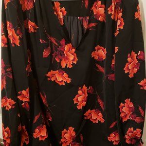 Women's Balloon Long Sleeve Blouse - Ava & Viv 2X